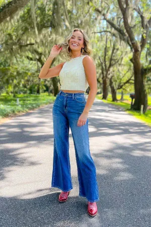 Samantha Medium Wash Wide Leg Denim
