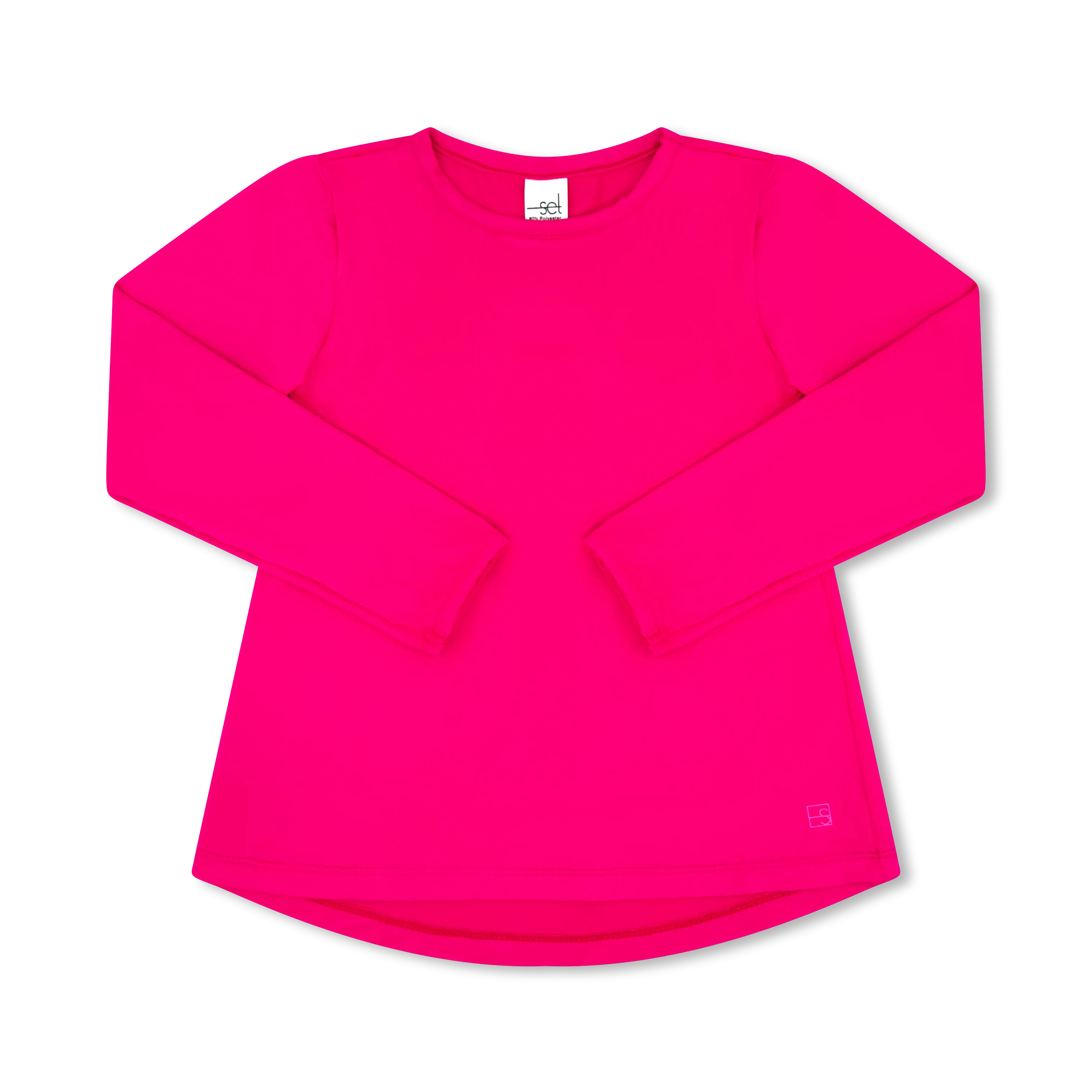 Taylor T Long Sleeve - Power Pink, Totally Turquoise