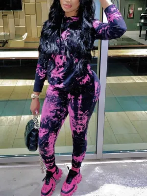 Tinsley Tie Dye Pants Set Plus