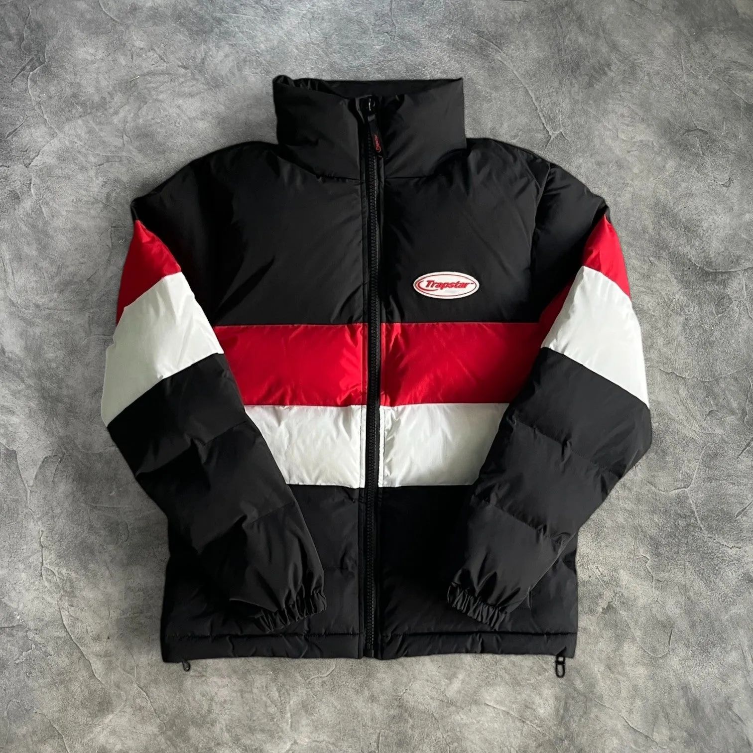 Trapstar Hyperdrive Puffer Jacket Black/Red/White
