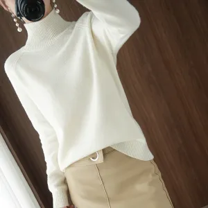 Turtleneck Pure Color Casual Sweater