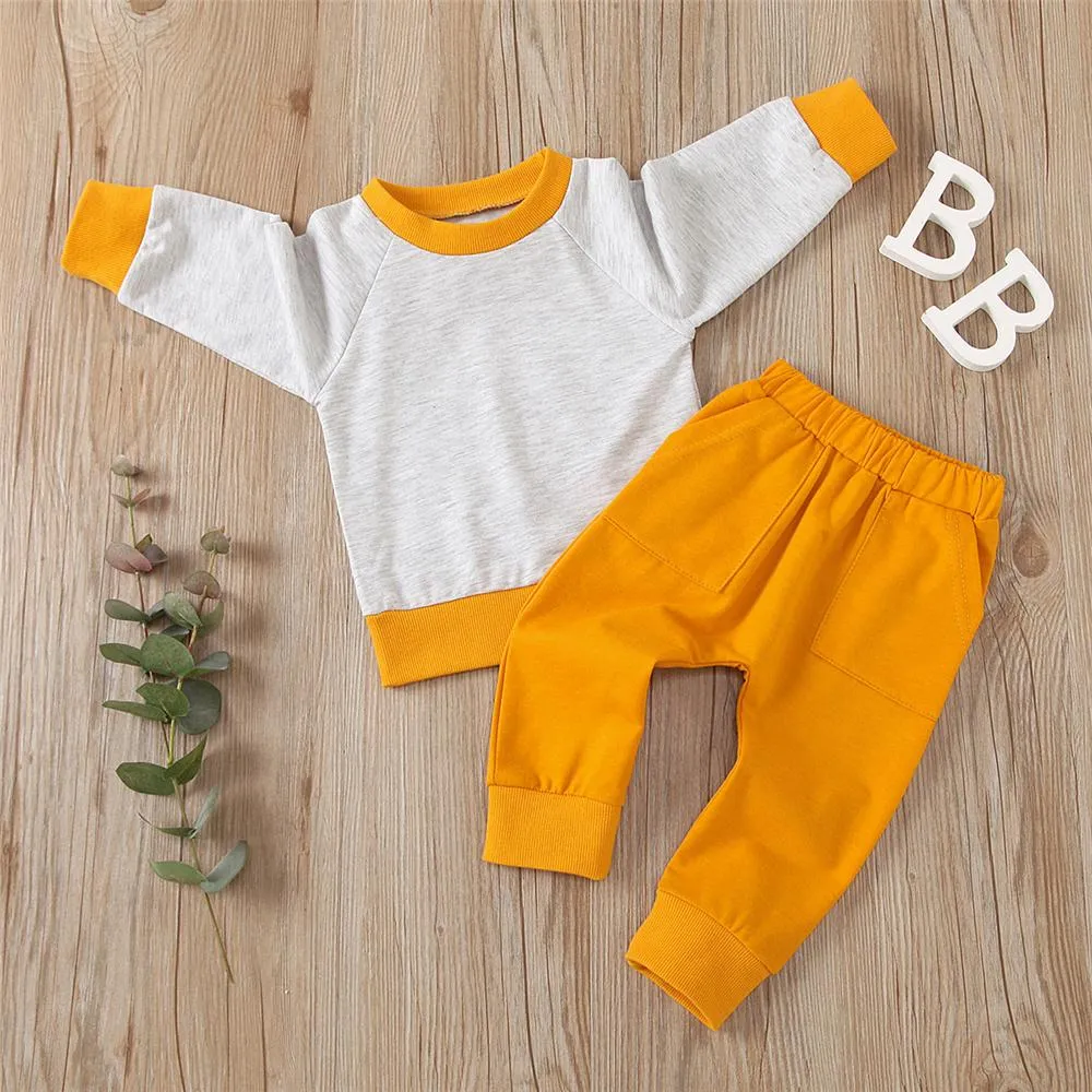 Unisex Casual Long Sleeve Top & Pants Girls Wholesale Childrens Clothing