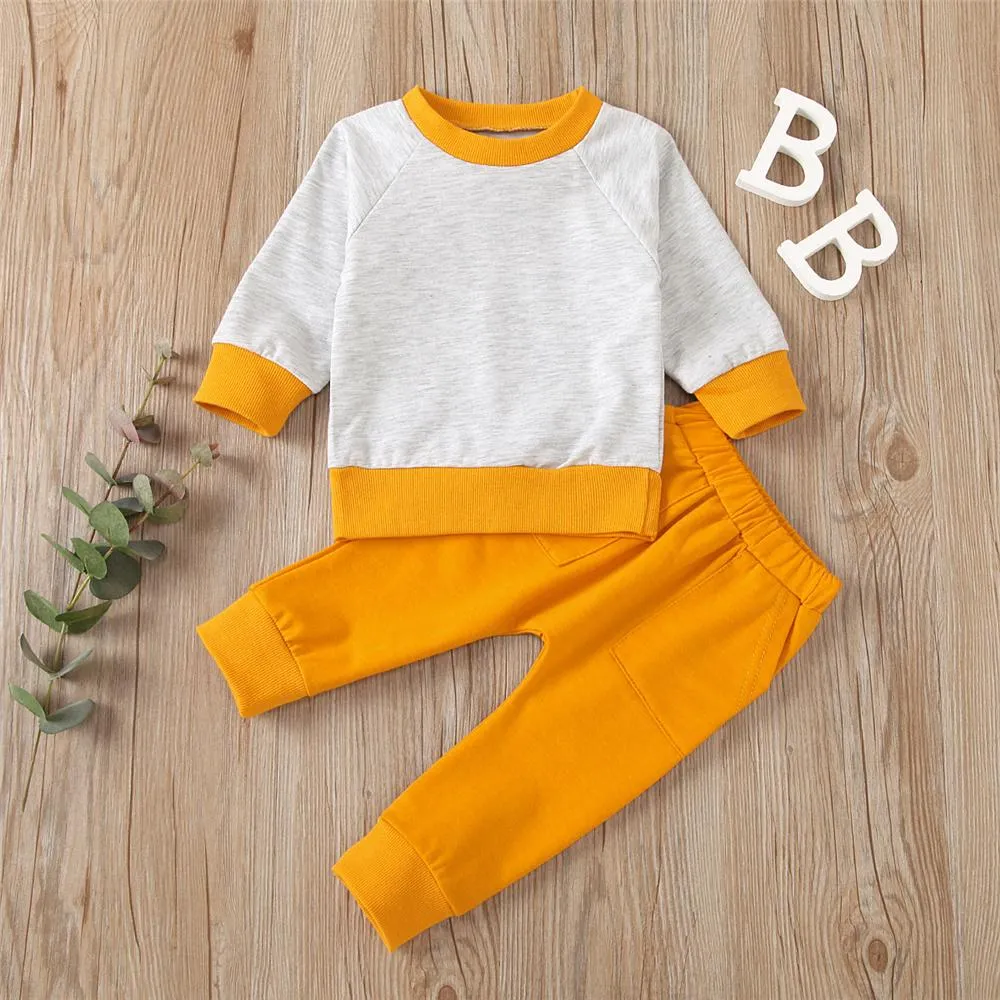 Unisex Casual Long Sleeve Top & Pants Girls Wholesale Childrens Clothing
