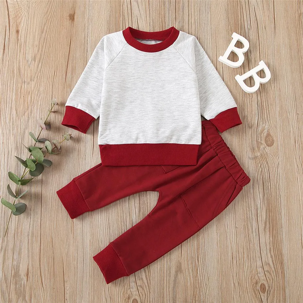 Unisex Casual Long Sleeve Top & Pants Girls Wholesale Childrens Clothing