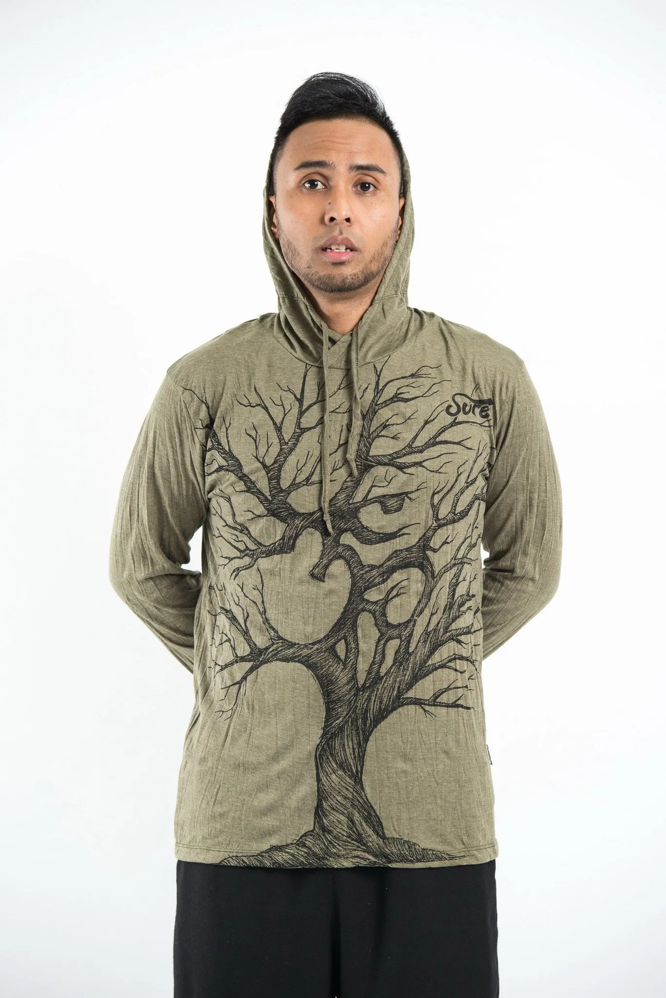 Unisex Om Tree Hoodie in Green