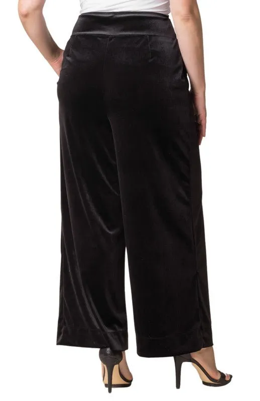 Velvet Luxe Wide Leg Pants - Plus
