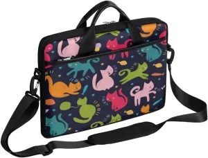 Warm Cats Laptop Computer Bag Waterproof Shoulder Messenger Bag 13-15 inch Durable Laptop Tote Bag with Shoulder Strap Handle Lightweight Crossbody Briefcase