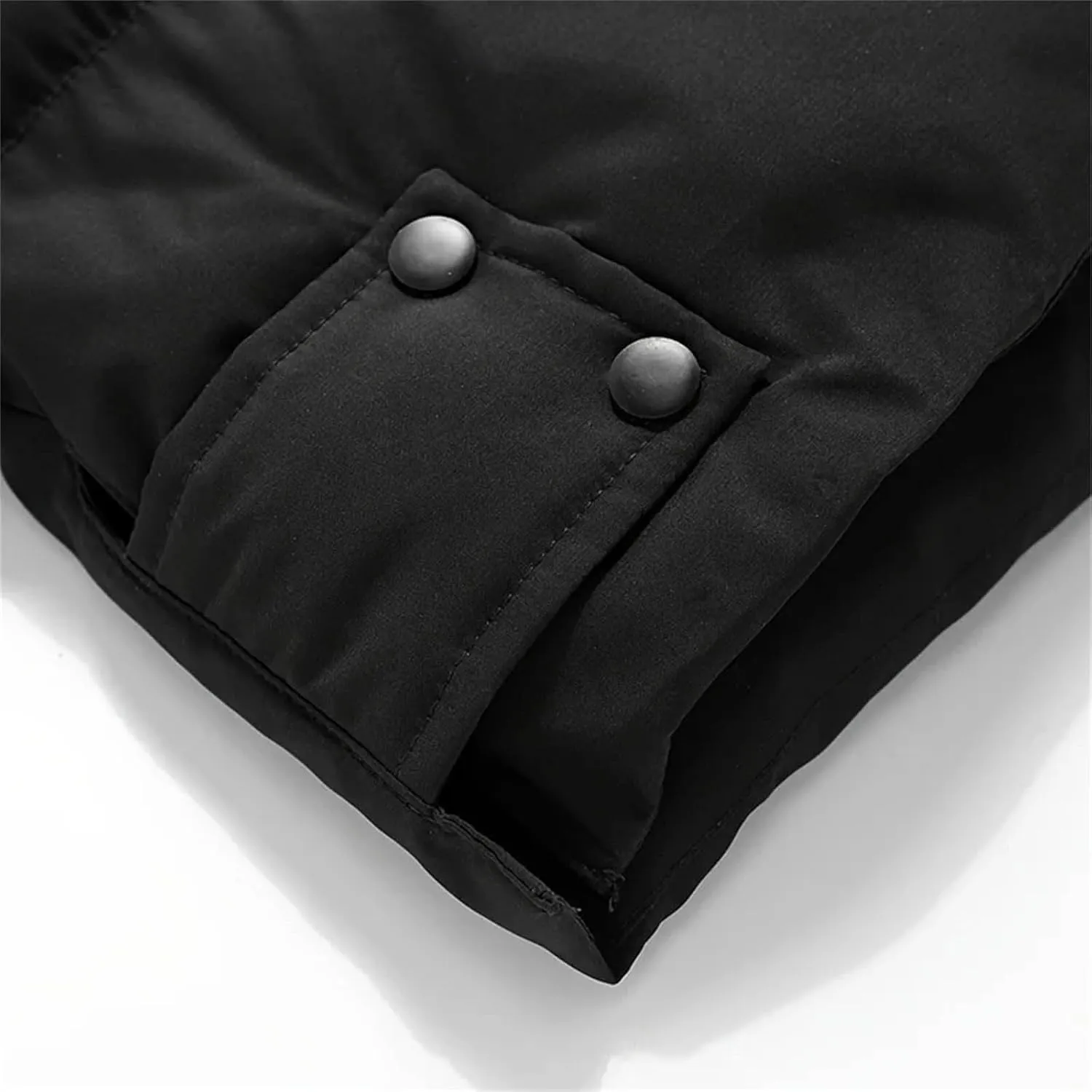 Warm Hooded Mid-Length Jacket Mens Casual Zip Up Cotton Padded Jacket Overcoat Autumn Winter Windbreaker Coats