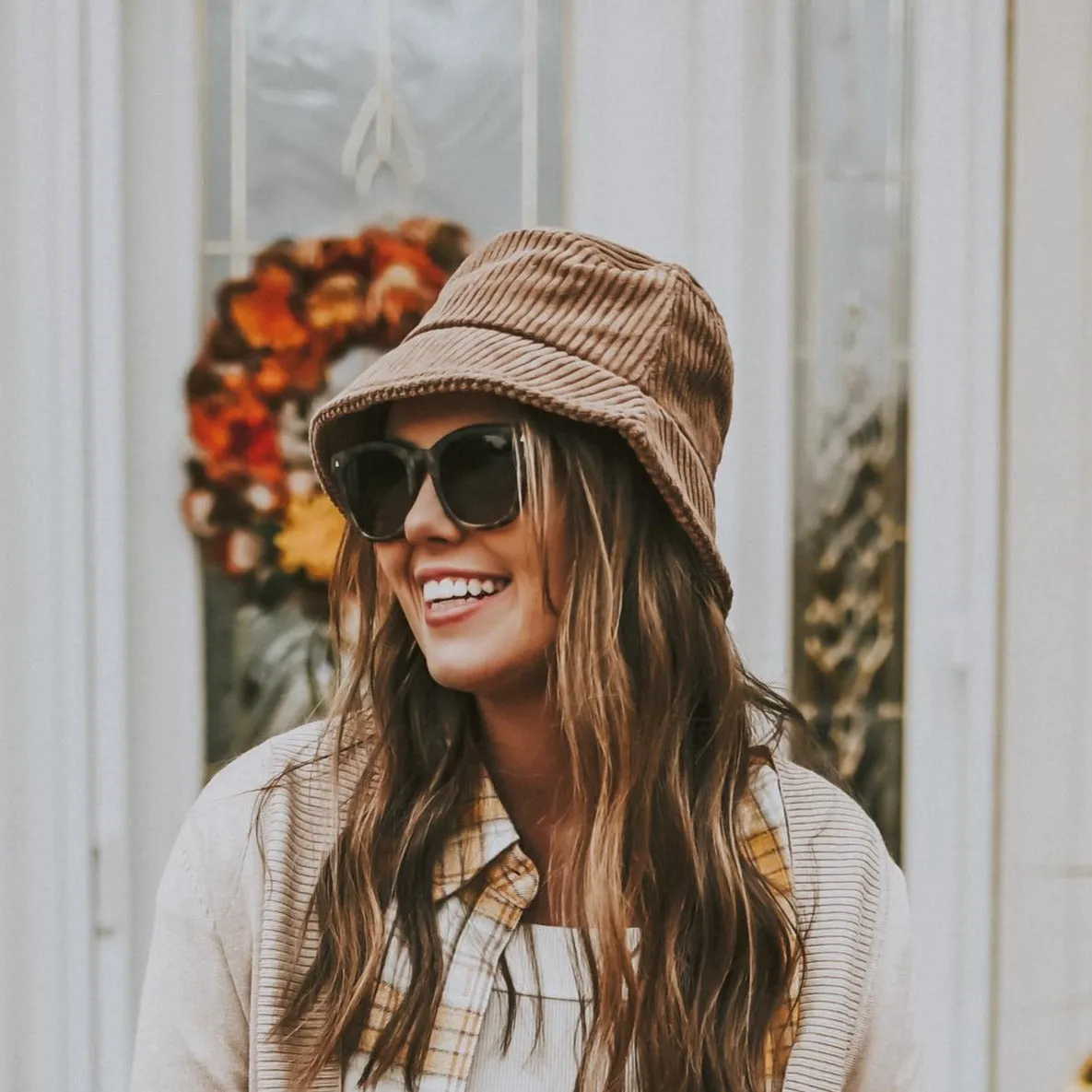 Warm Tone Corduroy Bucket Hat