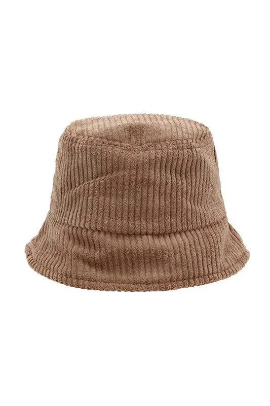 Warm Tone Corduroy Bucket Hat