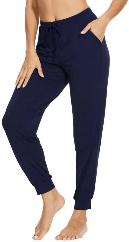 WiWi Pajama Pants for Women Soft Viscose from Bamboo Comfortable Womens Lightweight Sleep Pj Bottoms S-XXL