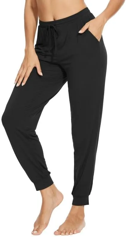 WiWi Pajama Pants for Women Soft Viscose from Bamboo Comfortable Womens Lightweight Sleep Pj Bottoms S-XXL