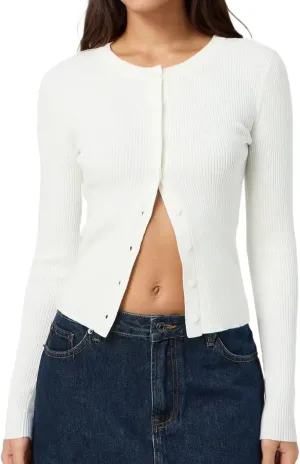 Women Casual Long Sleeve Crewneck Ribbed Knit Crop Cardigan Tight Slim Fit Button Up Sweater Shirts Fall Outfits