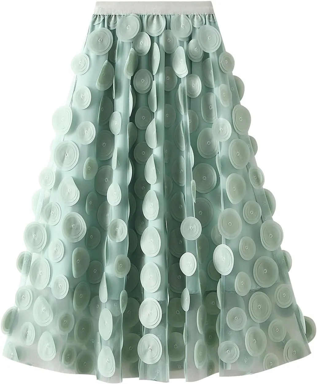 Women Fairy Tulle Midi Skirt High Waist Pleated Mesh Skirt Wedding Party Club Beach Long Tulle Tutu Skirts