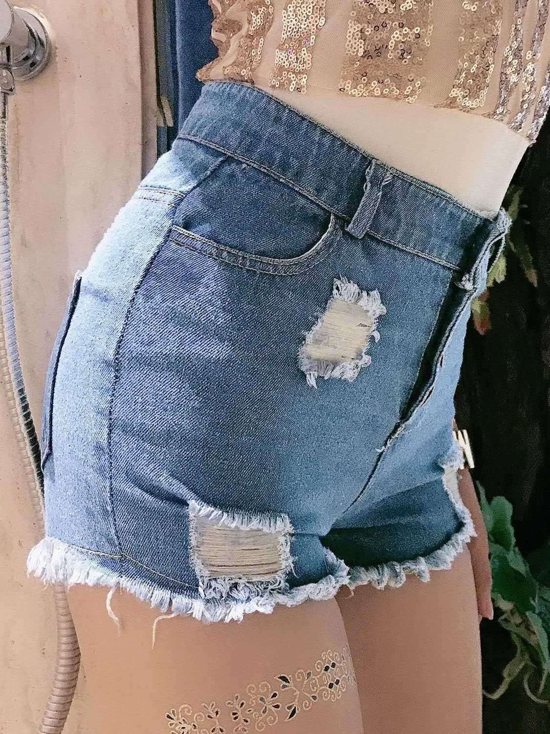 Women Sexy Cut Off Low Waist Denim Jeans Shorts Mini Hot Pants