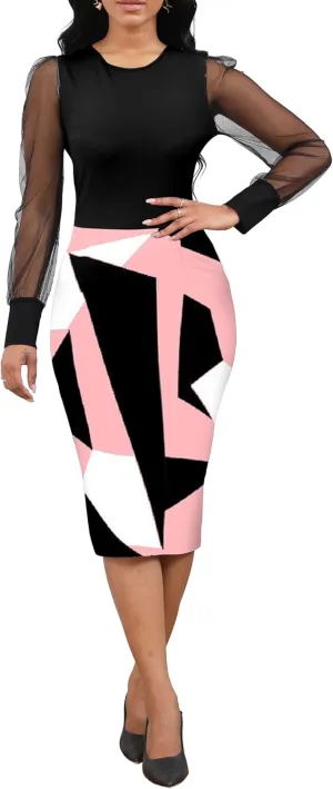Women's Elegant Dress Sexy Clubwear Casual Fashion Pencil Outfits Bodycon Maxi Wear to Work Dresse