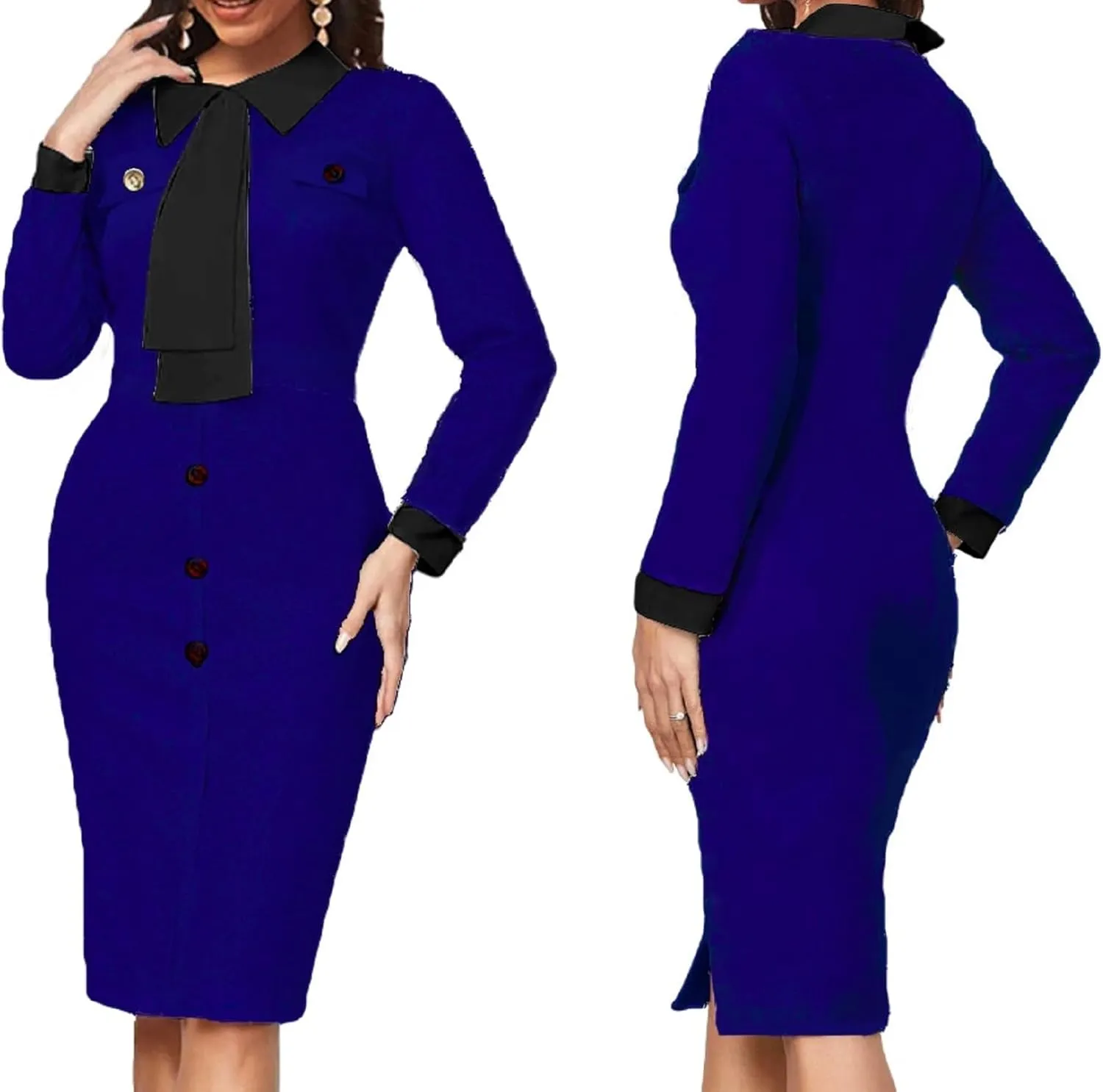 Women's Elegant Dress Sexy Clubwear Casual Fashion Pencil Outfits Bodycon Maxi Wear to Work Dresse