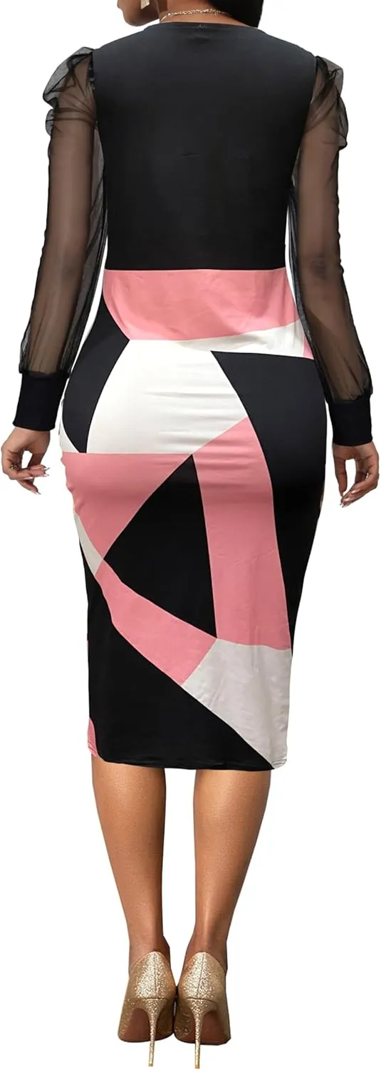 Women's Elegant Dress Sexy Clubwear Casual Fashion Pencil Outfits Bodycon Maxi Wear to Work Dresse