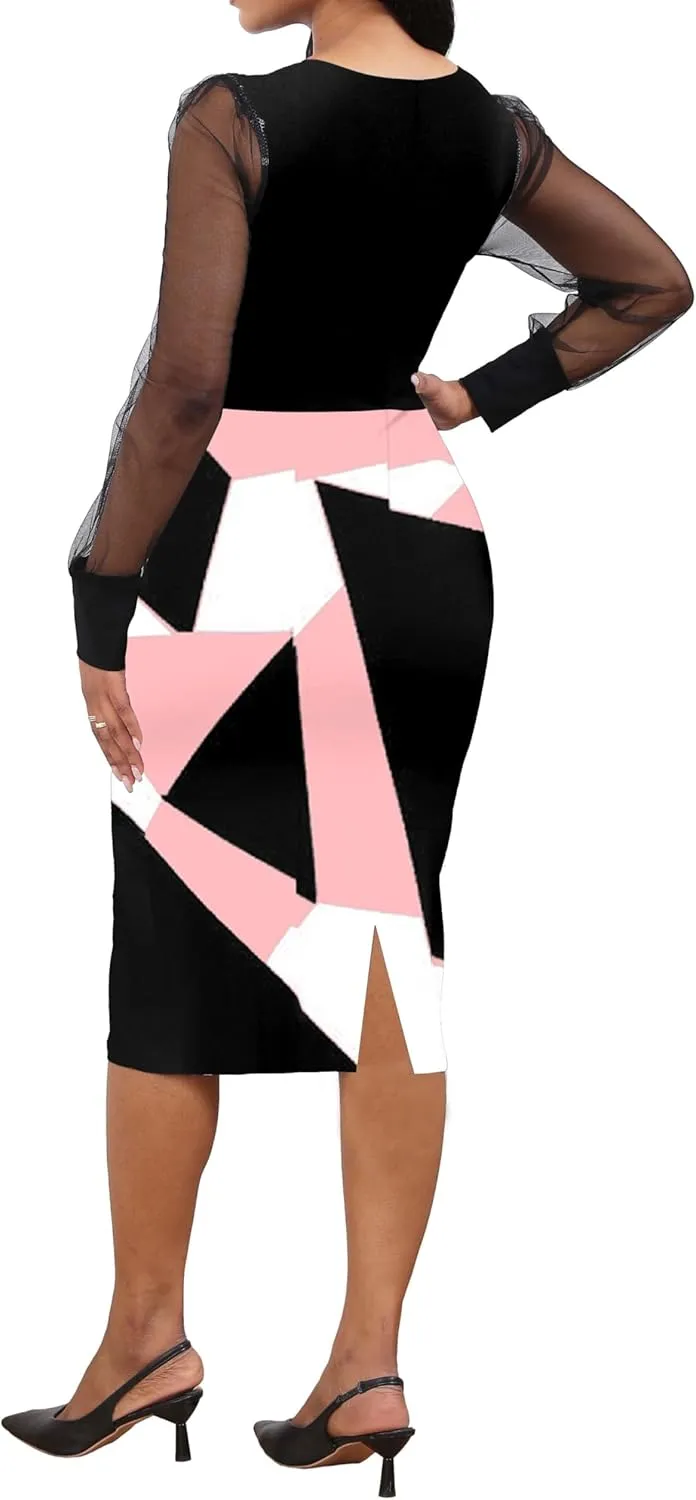 Women's Elegant Dress Sexy Clubwear Casual Fashion Pencil Outfits Bodycon Maxi Wear to Work Dresse