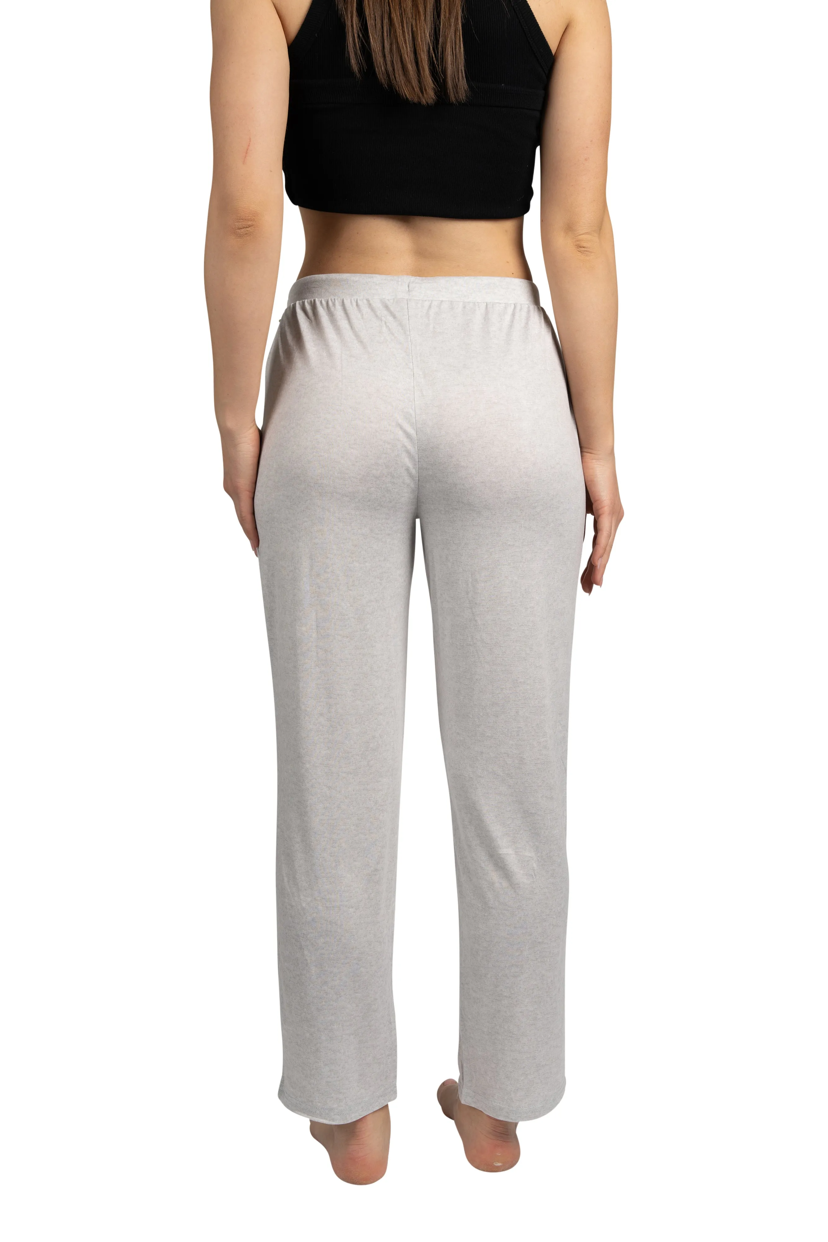 Women's "NO BAD DAYS" Tapered Leg Drawstring Pajama Pants with Pockets and Graphic Text