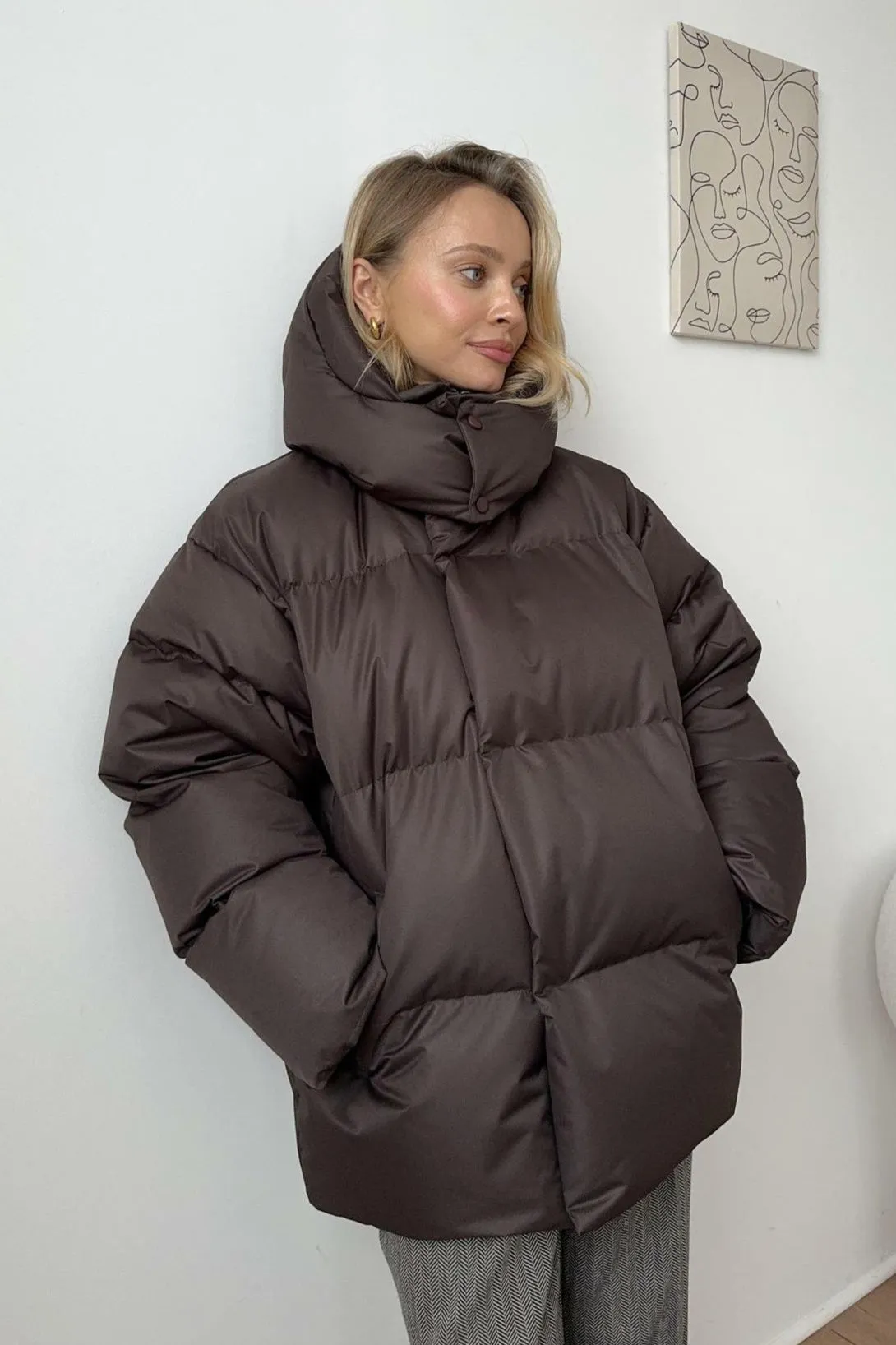 Women's Stylish Oversized Puffer Jacket