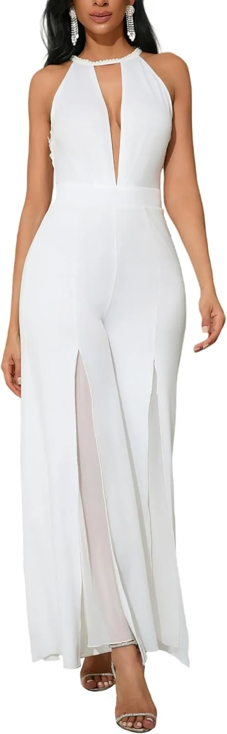 ZVO Jumpsuit For Women Pants Rompers Elegant Prom And Cocktail Party Evening Party Outfits